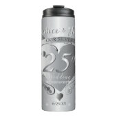 25. Geburtstag der Hochzeit Thermosbecher (Vorderseite)