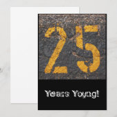 25. Geburtstag - Einladung (Vorne/Hinten)