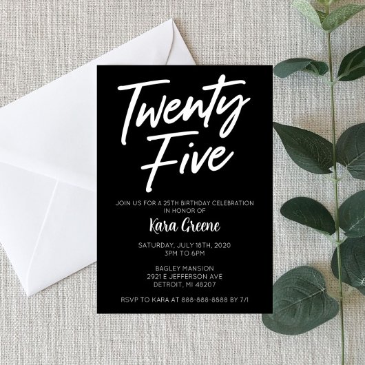 25. Geburtstag Einladung