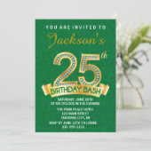 25. Geburtstag Einladung Diamond Milestone Einladu (Stehend Vorderseite)