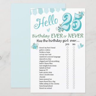 25. Geburtstag Ever oder Nie Game