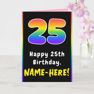 25. Geburtstag: Farbiger Regenbogen # 25, Individu Karte