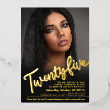 25. Geburtstag Foto-Skript Gold