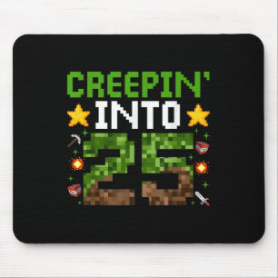 25. Geburtstag Gamer Pixel Creepin" in 25 Video G Mousepad