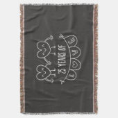 25. Geburtstag Geschenk Chalk Herzen Decke (Vorderseite Vertikal)