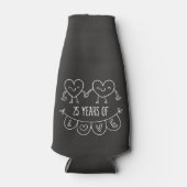 25. Geburtstag Geschenk Chalk Herzen Flaschenkühler (Vorderseite)