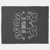 25. Geburtstag Geschenk Chalk Herzen Fleecedecke (Vorderseite (Horizontal))