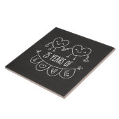 25. Geburtstag Geschenk Chalk Herzen Fliese (Seite)