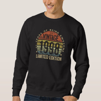 25. Geburtstag Geschenke Männer Frauen Vintag 1998 Sweatshirt