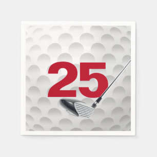25. Geburtstag Golf Ball Serviette