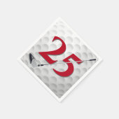 25. Geburtstag Golf Club Napkins Serviette (Ecke)