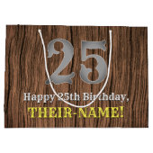 25. Geburtstag: Inspirierter Country Western Look, Große Geschenktüte (Rückseite)