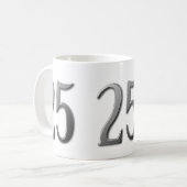 25. Geburtstag Kaffeetasse (Vorderseite Links)