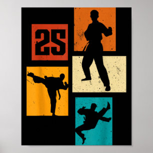 25. Geburtstag Karate Taekwondo 25 Jahre alter Man Poster