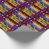 25. Geburtstag: Loving Hearts Pattern, Regenbogen Geschenkpapier (Ecke)