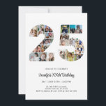 25. Geburtstag Nr. 25 Custom Foto Collage Einladung<br><div class="desc">Mit dieser faszinierenden 25. Geburtstagsnummer Foto Collage können Sie fünfundzwanzig Jahre lang wunderbare Erinnerungen und Abenteuer feiern. Diese anpassbare Vorlage ist die perfekte Mischung aus Kreativität und Stimmung, die es Ihnen ermöglicht, ein wahrhaft unvergessliches Geschenk für den besonderen Tag Ihrer Lieben zu schaffen. Erleben Sie das Wesentliche von unglaublichen Jahren...</div>