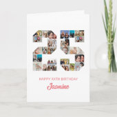 25. Geburtstag Nr. 25 FotoCollage Personalisiert Karte (Vorderseite)