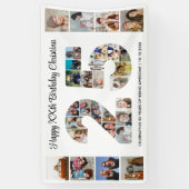 25. Geburtstag Party Nummer 25 FotoCollage Banner (Vertikal)