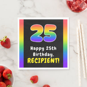 25. Geburtstag: Rainbow Spectrum # 25, Individuell Serviette