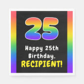 25. Geburtstag: Rainbow Spectrum # 25, Individuell Serviette (Vorderseite)