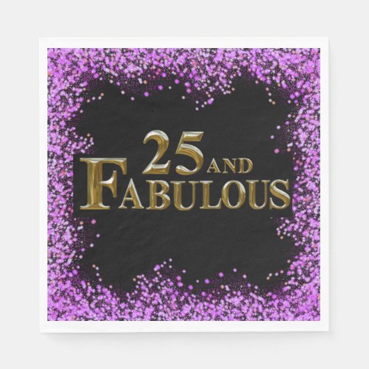 25. Geburtstag Serviette (Vorderseite)