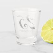 25. Geburtstag Silberne Hochzeit Jahrestag Schnapsglas (Rückseite)