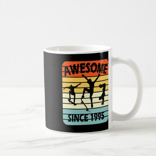25. Geburtstag Skateboarding Junge Großartig Seit Kaffeetasse (Rechts)