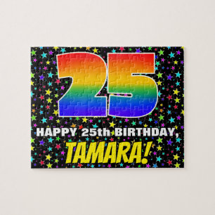 25. Geburtstag — Spaß, farbenfrohe Sternenweltenmu Puzzle
