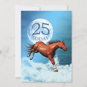25. Geburtstag Spirit Pferd Party Einladung