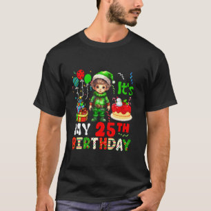25. Geburtstag Weihnachten Niedlicher Elf Proud 25 T-Shirt