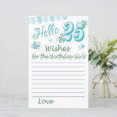 25. Geburtstag Wünsche für das Geburtstagsmädchen (Stehend Vorderseite)