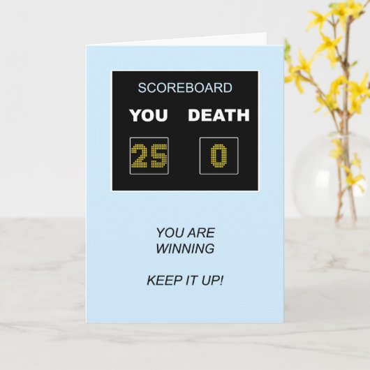 25. Geburtstagsanzeiger Karte (Gelbe Blume)