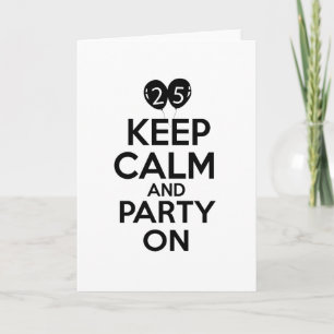 25. Geburtstagsdesigns Karte