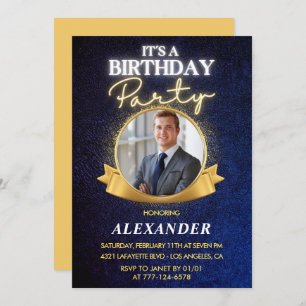 25. Geburtstagseinladungen Männer Abzeichen Foto G Einladung