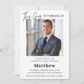 25. Geburtstagseinladungen Männer Foto Elegant Einladung (Vorderseite)