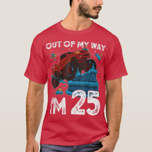 25. Geburtstagsjunge Monster LKWs aus meinem Weg T-Shirt