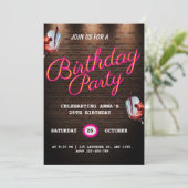 25. Geburtstagskarten Einladung (Stehend Vorderseite)