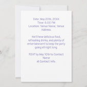 25. Geburtstagspartei Custom Foto Blumenrahmen Einladung (Rückseite)