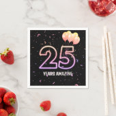 25. Geburtstagsparty Balloons und Confetti Serviette (Beispiel)
