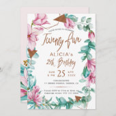 25. Geburtstagsparty Einladung (Vorne/Hinten)