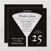 25. Geburtstagsparty Einladung 25. Geburtstagsbash (Vorne/Hinten)