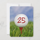 25. Geburtstagsparty Golf Thema Einladung (Vorderseite)