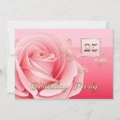 25. Geburtstagsparty individuelle Einladungen (Vorderseite)