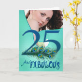 25. Geburtstagsschablone Karten (Gelbe Blume)