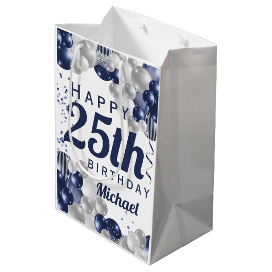 25. Geburtstagsseestützpunkt Mittlere Geschenktüte (Rückseite Schrägansicht)