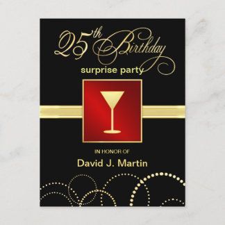 25. Geburtstagsüberraschung Party Einladungen