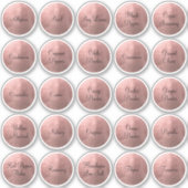 25 Gold Circle Spice in Schwarz und Rose Aufkleber (Vorderseite)