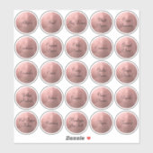 25 Gold Circle Spice in Schwarz und Rose Aufkleber (Blatt)