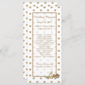 25 Gold Liebe Hearts Wedding Programs Programm (Vorne/Hinten)