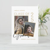 25-Gold-Script-2-Foto-Abschluss Ankündigung (Stehend Vorderseite)